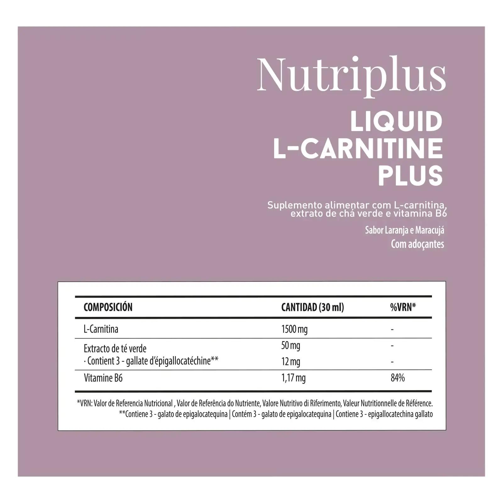Nutriplus L-Carnitina Orange & Passion Fruit 450Ml — imagem 4